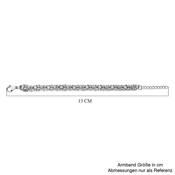 Byzantin 50cm Halskette und 19cm Armband in Silberton image number 12