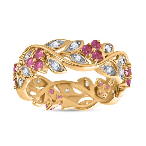 ALLORO AA afrikanischer Rubin und Zirkon-Ring - 1,31 ct. image number 4