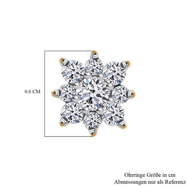 LUXURIANT DIAMOND - Lab Grown Diamant SI-GH Ohrringe 925 Silber Gelbgold Vermeil ca. 0.33 ct image number 4
