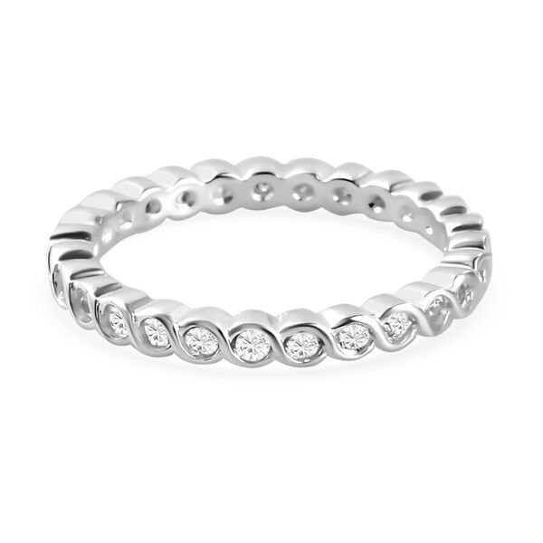 LUSTRO STELLA - wei&szlig;er Zirkonia-Ring, 925 Silber  ca. 0,77 ct