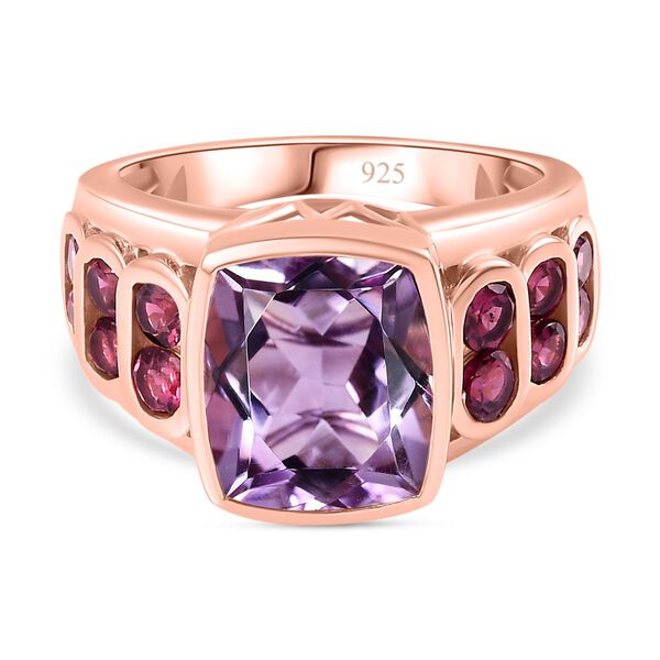 AA Rose De France Amethyst und Rhodolith Granat Ring- 5,49 ct. image number 0