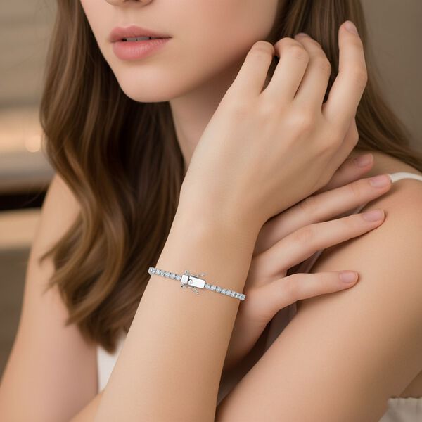 Lab Grown Diamant SI-GH Armband ca. 19 cm 925 Silber rhodiniert ca. 3,98 ct. image number 2