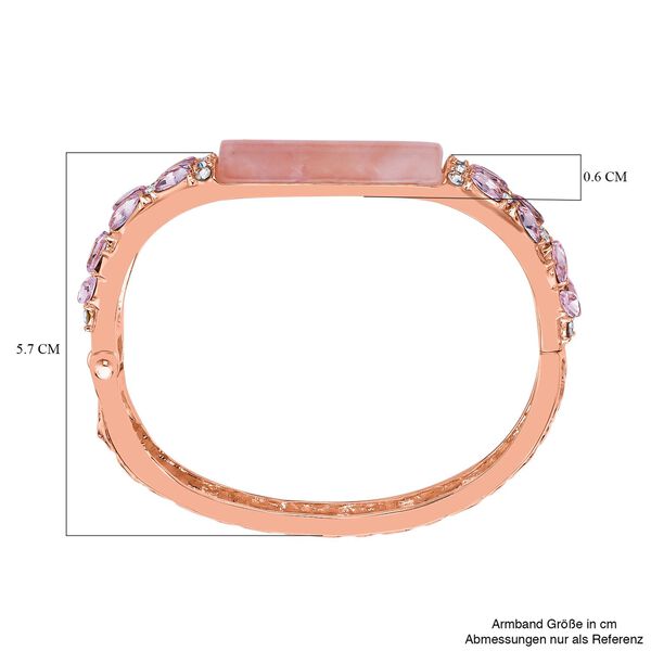Rosenquarz, rosa Kristall Armreif, ca. 18 cm, Std Rose image number 6