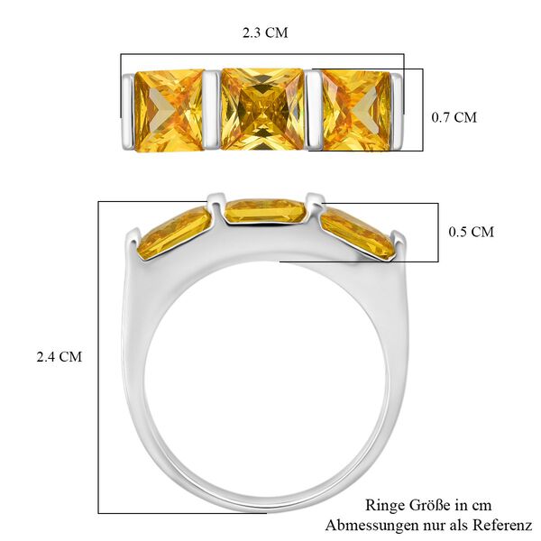 Lustro Stella gelber Zirkonia Trilogie Ring image number 6