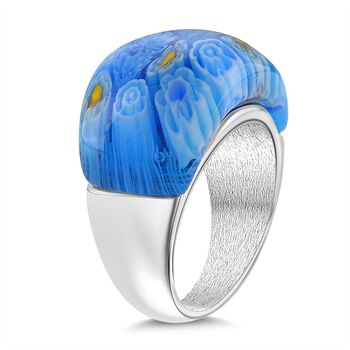 Blauer Ring im Murano-Stil