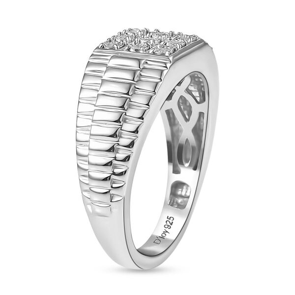 M&Uuml;NCHEN CLOSE OUT - D'Joy Wei&szlig;er Diamant Ring 925 Silber rhodiniert (Gr&ouml;&szlig;e 17.00) image number 4