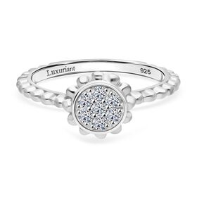 LUXURIANT DIAMOND - Lab Grown Diamant SI-GH Ring, 925 Silber rhodiniert (Größe 20.00) ca. 0.15 ct