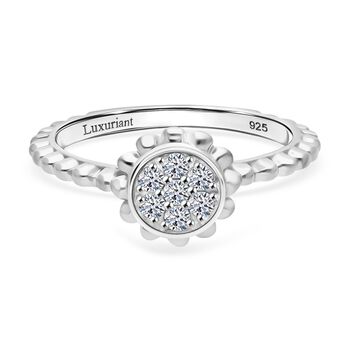 LUXURIANT SI-GH Labor Diamant Ring, 925 Silber rhodiniert - 0,15 ct.