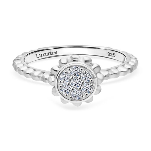 Lab Grown Diamant SI Ring 925 Silber rhodiniert (Größe 17.00) ca. 0,15 ct image number 0