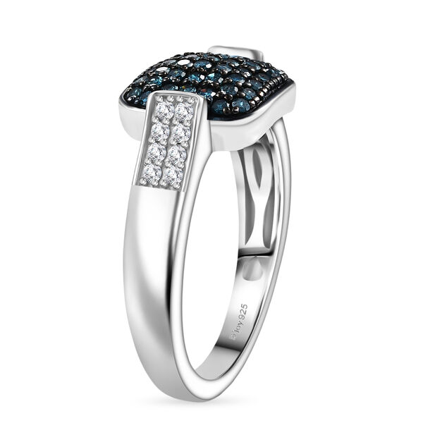 D'Joy blauer und wei&szlig;er Diamant Ring - 0,48 ct. image number 4