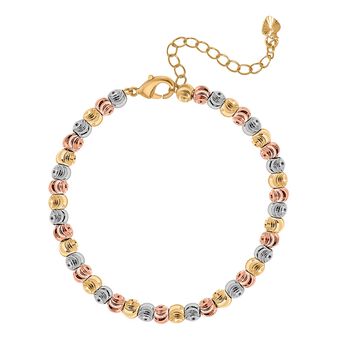 Messing  Armband ca. 19 cm + 5 cm Extender, Ros&egrave;farben ca. 11,50g