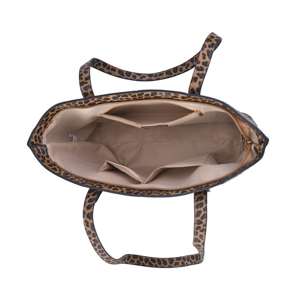 Passage - 4er-Set, Handtasche, Crossbody Tasche, Clutch und Brieftasche mit Leoparden Muster image number 4