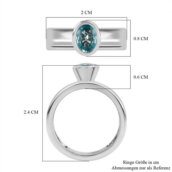 Kambodschanischer blauer Zirkon-Bandring - 1,25 ct. image number 6