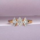 Diamant-Ring, 925 Silber Gelbgold Vermeil  ca. 0,33 ct image number 1
