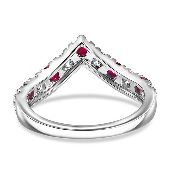 LUXURIANT DIAMOND - AAA Nat&uuml;rlicher Mosambik-Rubin, Lab Grown Diamant Ring 417 Gold (Gr&ouml;&szlig;e 20.00) ca. 1,40 ct image number 4