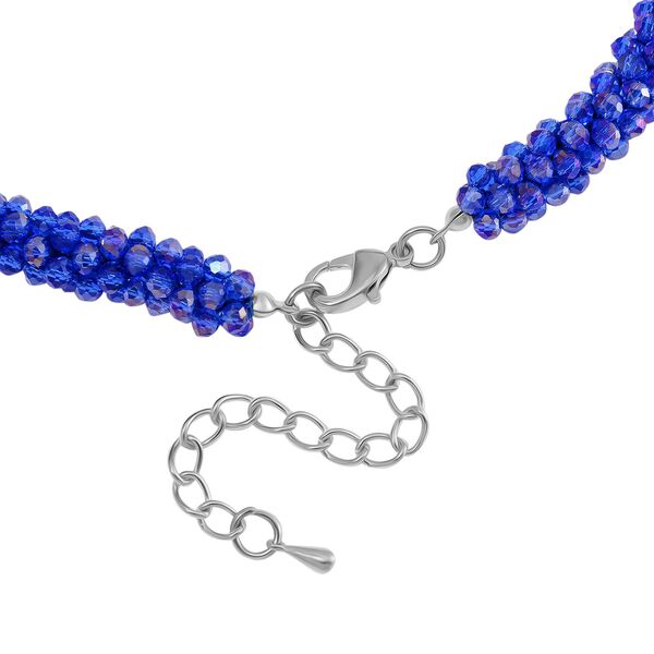 Blaue Magie Farbe Kristall-Halskette, 50+5 cm image number 4