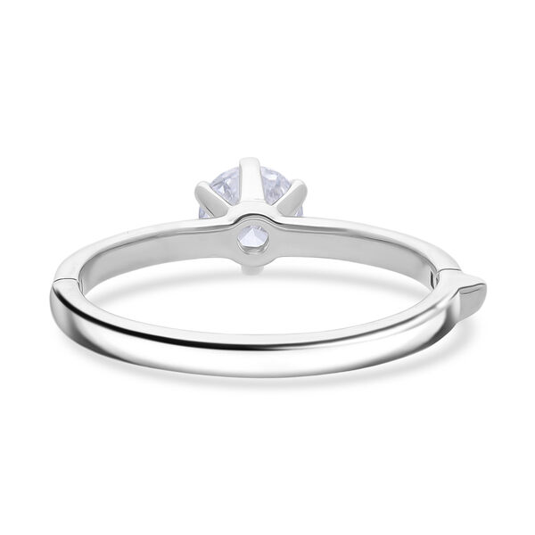 LUXURIANT SGL zertifizierter SI-GH Labor Rund-Diamant Ring, 925 Silber rhodiniert - 1 ct. image number 5