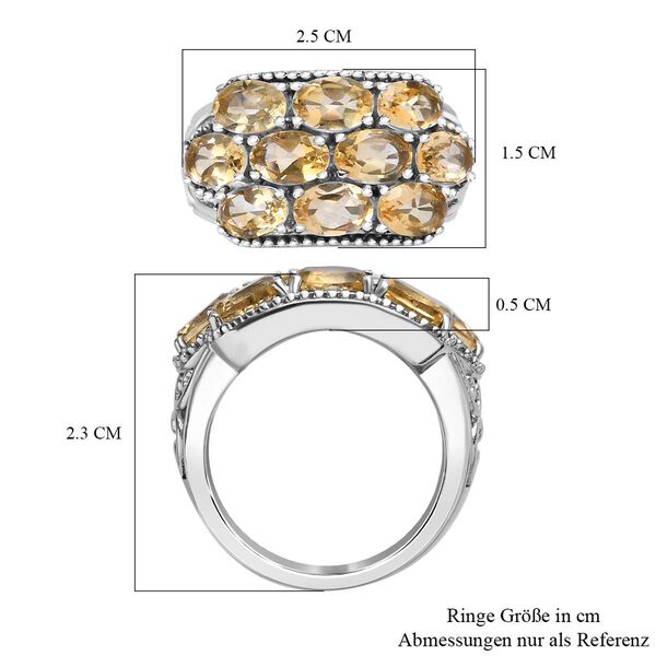 Citrin Ring, Edelstahl, (Größe 20.00) ca. 4.28 ct image number 7