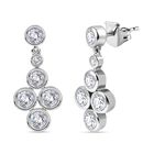 J Francis gefertigt mit SWAROVSKI Zirkonia Ohrringe 925 Silber rhodiniert