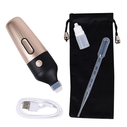 HOMESMART - Ultraschall Reinigungsstift, Zubeh&ouml;r inkl. und 2000mAh Batterie, 15x4,7 cm, Gold