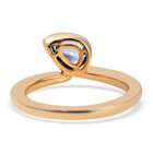 Tansanit-Ring, 925 Silber Gelbgold Vermeil (Größe 17.00) ca. 0,69 ct image number 5