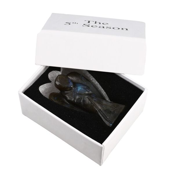 The 5th Season - Engelsfigur aus echtem Edelstein in Geschenkverpackung, Labradorit image number 6