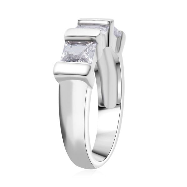 LUSTRO STELLA weißer Zirkonia Ring im Trilogie-Design image number 4