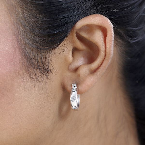 Moissanit Ohrringe, 925 Silber rhodiniert, ca. 0,62 ct. image number 8