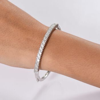 D'Joy Moissanit Armreif ca. 18.5 cm 925 Silber rhodiniert (7-8 Werktage Lieferzeit) ca. 3.37 ct