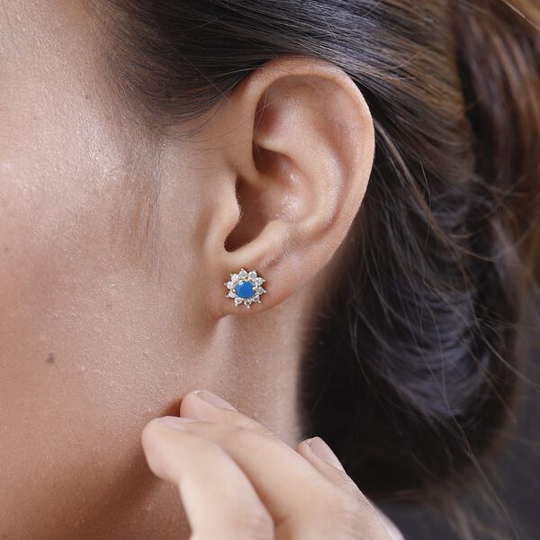 Sterchen Miami blaue Welo Opal und Zirkon-Ohrstecker image number 9