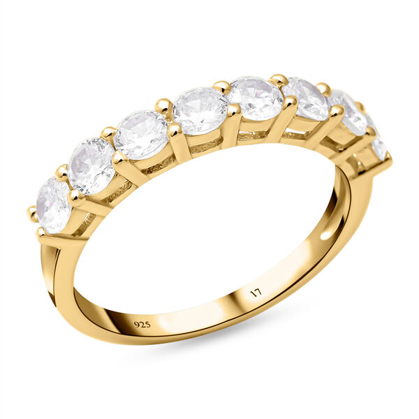 Lustro Stella - Wei&szlig;er Zirkonia-Ring, 925 Silber vergoldet  ca. 0,42 ct image number 3