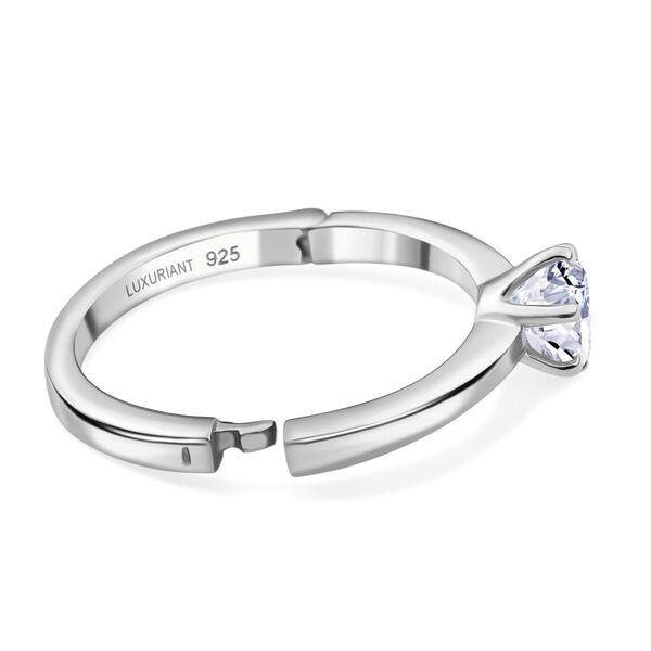 LUXURIANT SGL zertifizierter SI-GH Labor Diamant Solit&auml;r Ring, 925 Silber rhodiniert - 1 ct. image number 7