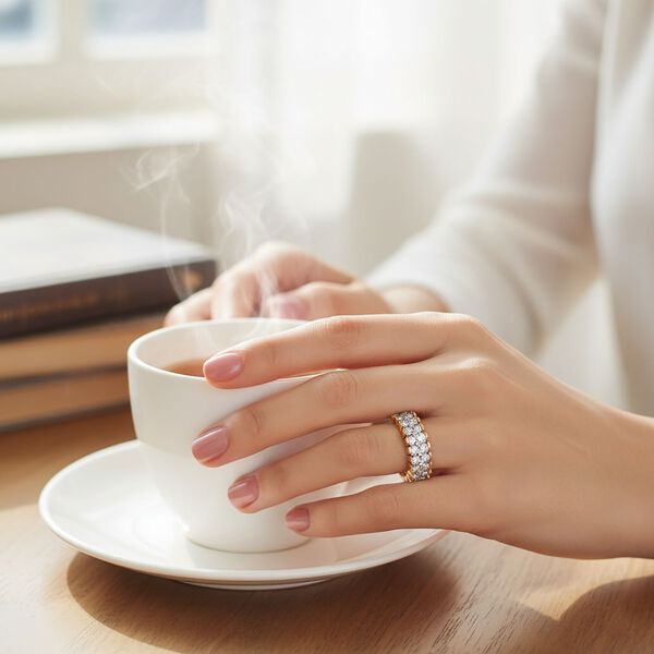 LUXURIANT SGL zertifizierter VS-EF Labor Diamant Ring - 1 ct. image number 2