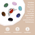 EVER TRUE schlichte Solitär-Edelstein-Halskette in Silberton image number 12