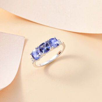 Tansanit und Diamant Ring - 1,76 ct.
