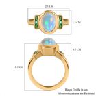 Natürlicher, äthiopischer Welo Opal und Kagem sambischer Smaragd-Ring - 2,05 ct. image number 6