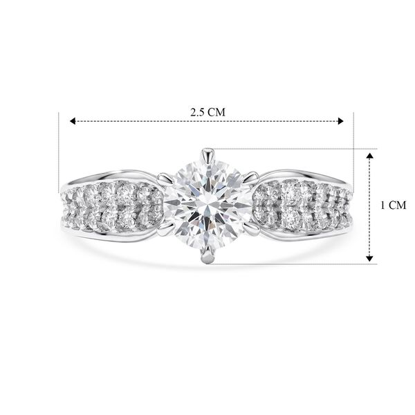 LUXURIANT DIAMOND - Lab Grown Diamant SI-GH Ring 925 Silber Rhodiniert (Gr&ouml;&szlig;e 17.00) ca. 1,98 ct image number 5