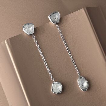 Wei&szlig;e Polki Diamant-Ohrringe - 0,50 ct.