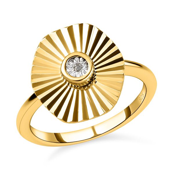 Diamant Ring 925 Silber vergoldet image number 4