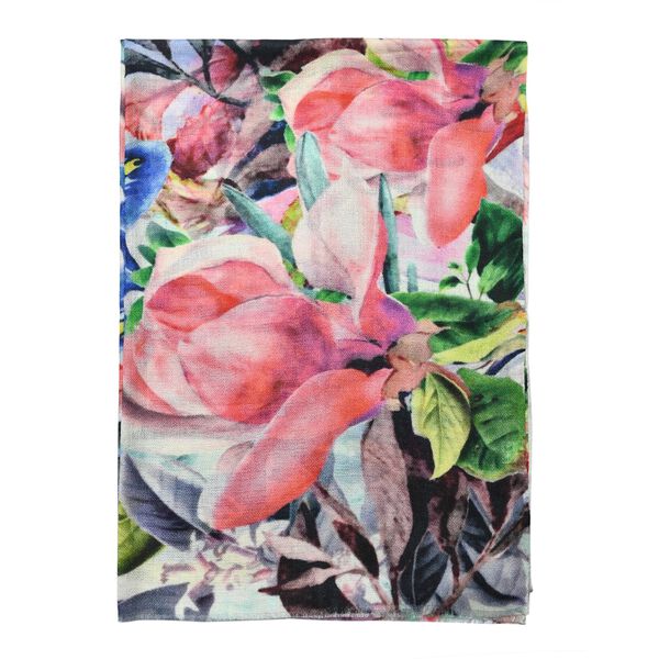 LA MAREY Schal aus 100% Premium-Kaschmir mit Digitaldruck, 70x200cm, Rosa Tulpen image number 8