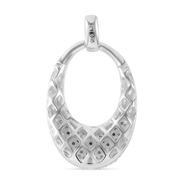 LUSTRO STELLA - Weißer Zirkonia Anhänger, 925 Silber rhodiniert image number 3