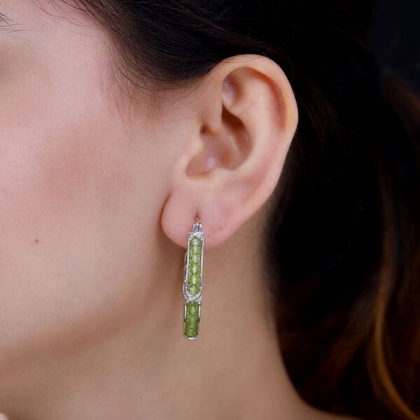 Peridot Creolen - 11,97 ct. image number 3