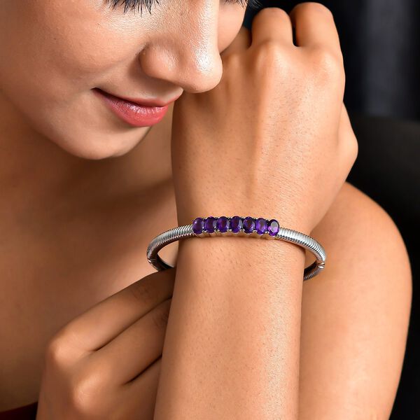 Afrikanischer Amethyst-Armreif, 19 cm - 5,16 ct. image number 3