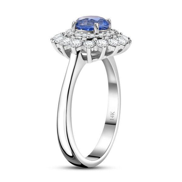 LUXORO zertifiziert und gepr&uuml;ft  AAA Blauer Saphir und Diamant Ring in 585 Wei&szlig;gold - 1,82 ct. image number 3