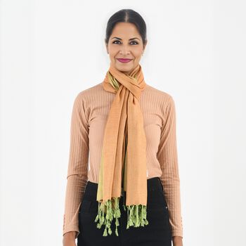 Superweicher doppelgewebter Schal, 70x170 cm, Nude