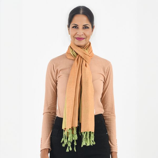 Doppelgewebter Schal, Nude