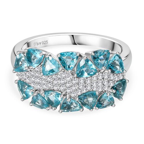 D'Joy AA Betroka blauer Apatit und Moissanit Ring - 2,80 ct. image number 0