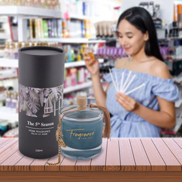 The 5th Season - 100ml Runder Diffusor mit Glitzerpuder in Geschenkbox, Duft: Cold Water, Grau image number 1