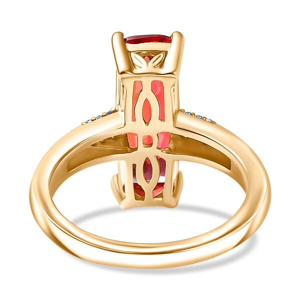 D'Joy Labor Padparadscha Saphir und Zirkon Ring - 5 ct. image number 6