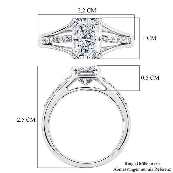 LUXURIANT SGL zertifizierter VS-EF Labor Diamant Solit&auml;r-Stil Ring - 2,2 ct. image number 7